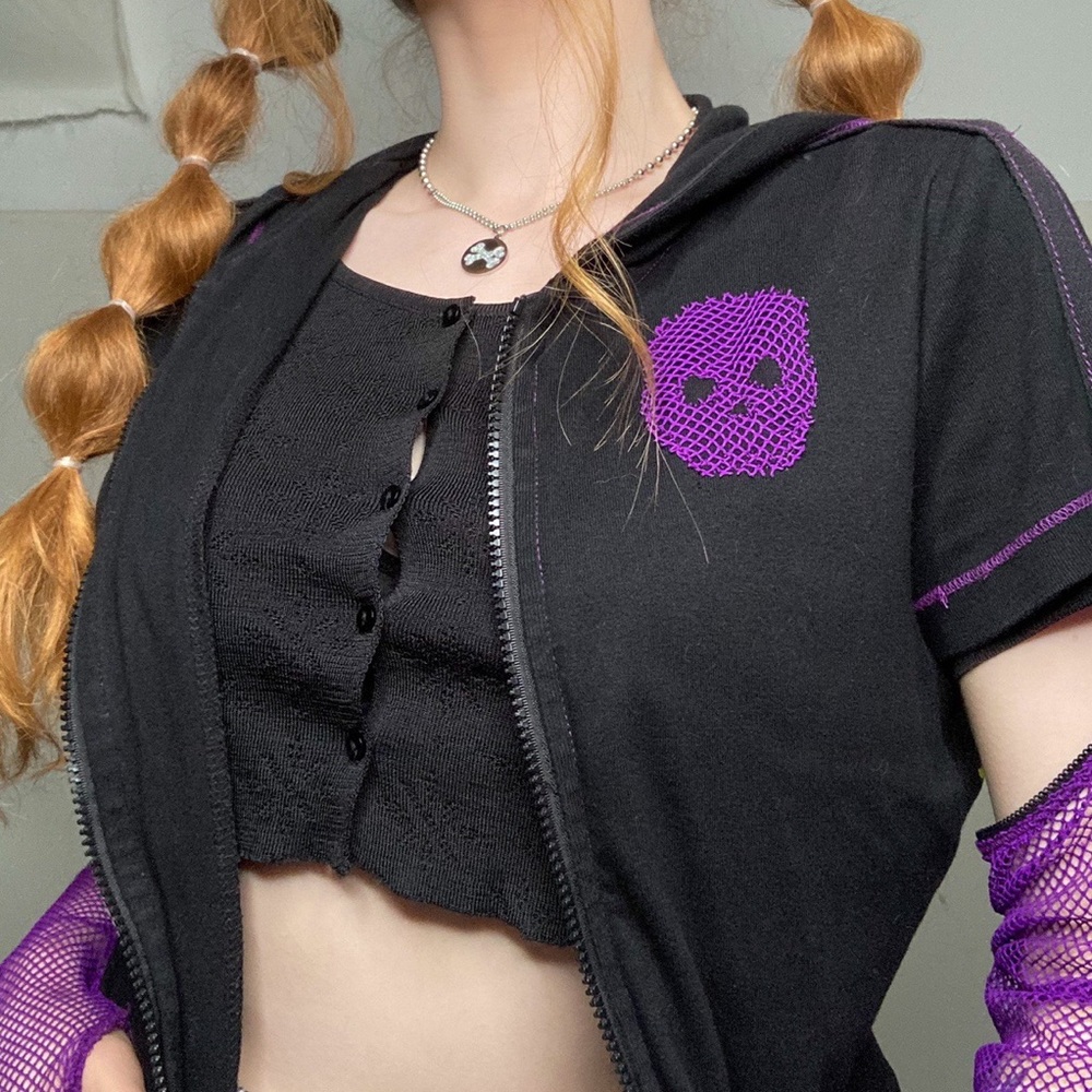 vintage bondage zip up hoodie jacket by Tripp NYC